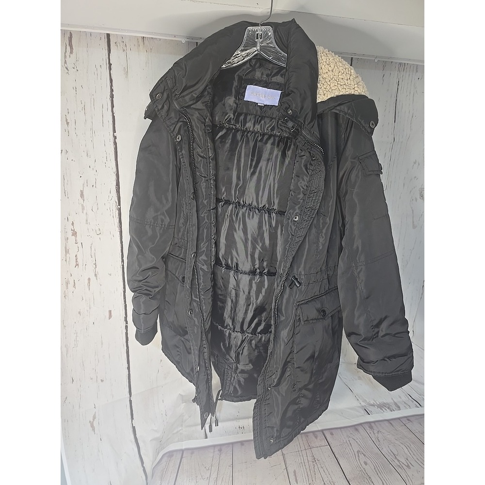 Steve Madden / Women's Large, Black, Wool Lined Hood ~ Madden Girl Jacket